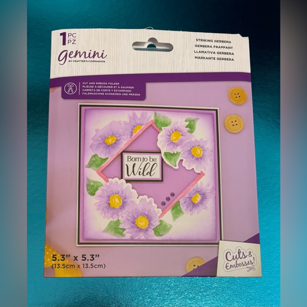 Gemini Striking Gerbera Cut and Emboss Folder for cards, paper crafts